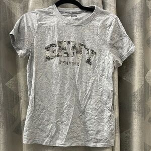 DKNY Light Gray Logo Tee NWOT